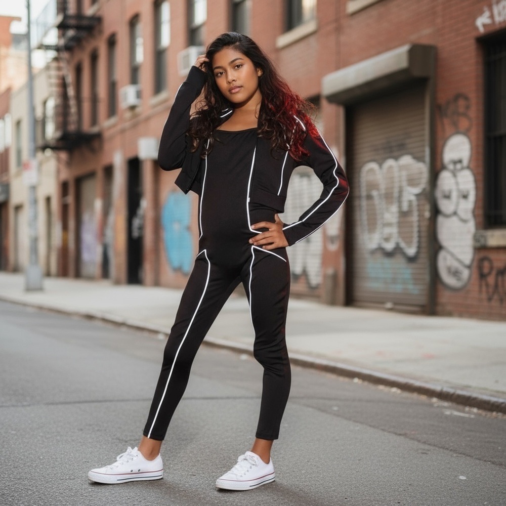 Mini Survival Mode 2 Piece Jumpsuit - Black
New